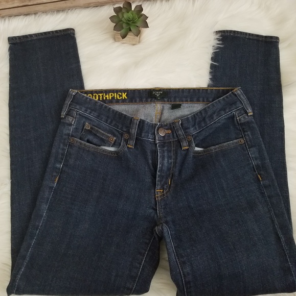 J Crew Toothpick Dark Wash Skinny Jeans - Picture 2 of 5